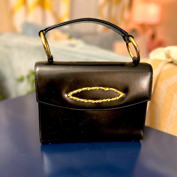 Vintage Karl Lagerfeld Bag Authentic Chanel Coco Mark Dark Brown